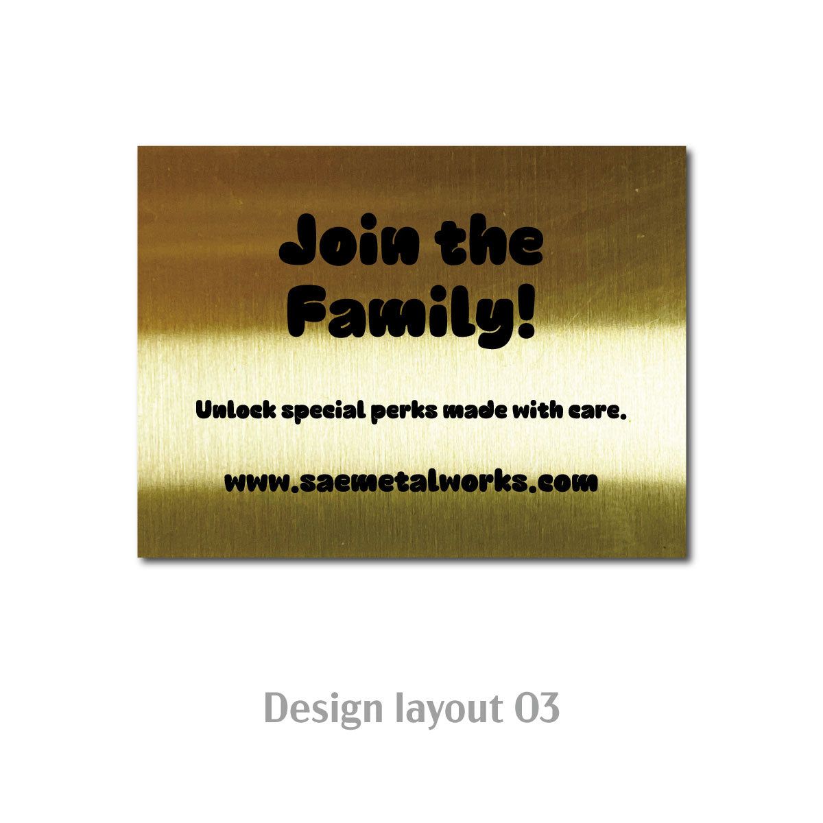 Large Table Tent POP Plate Gold Portrait ECHO Collection