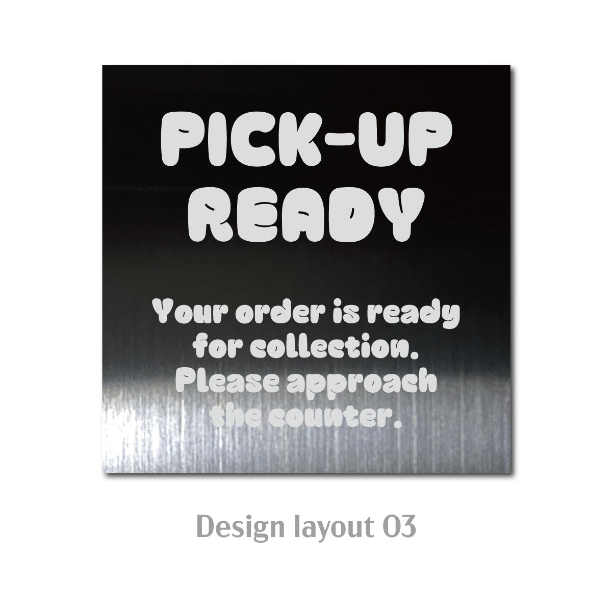 Medium Wide Vertical Stainless Steel Freestanding Tabletop Sign - Black