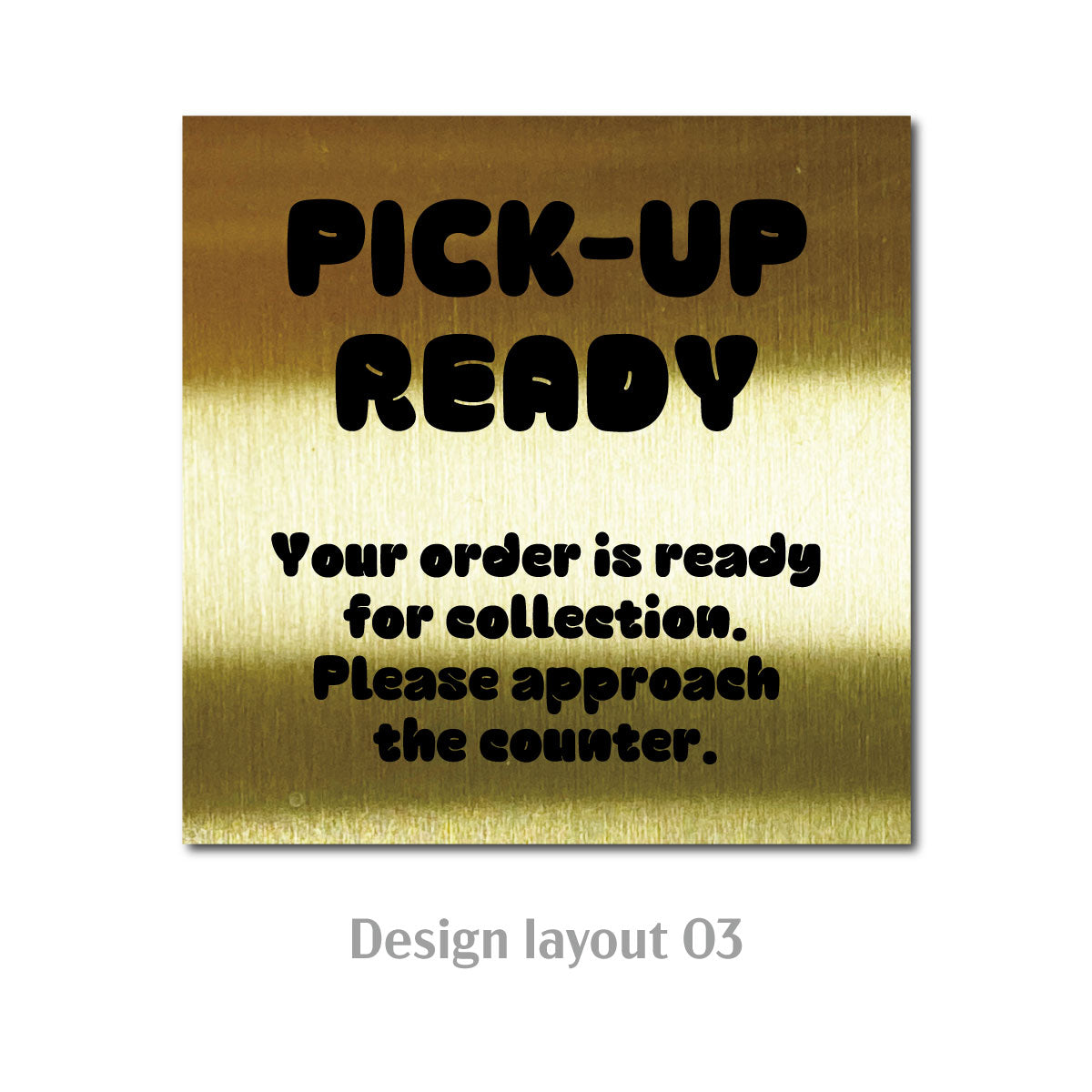 Medium Freestanding POP Plate Gold Portrait Wide ECHO Collection