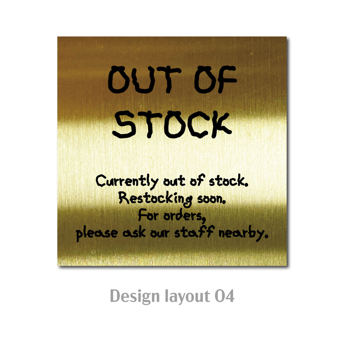 Medium Freestanding POP Plate Gold Portrait Wide ECHO Collection
