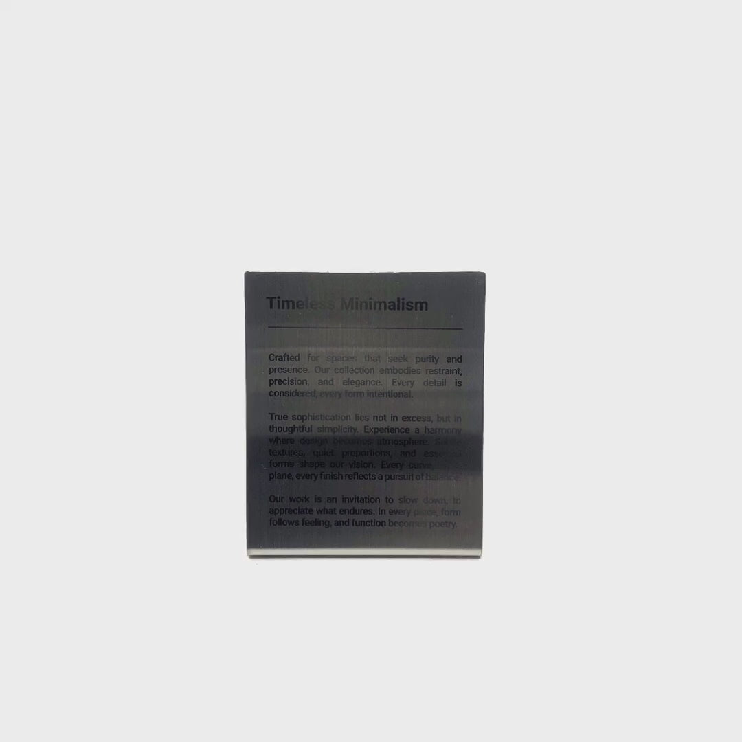 Stainless steel freestanding POP plate, silver, 100×30×120mm