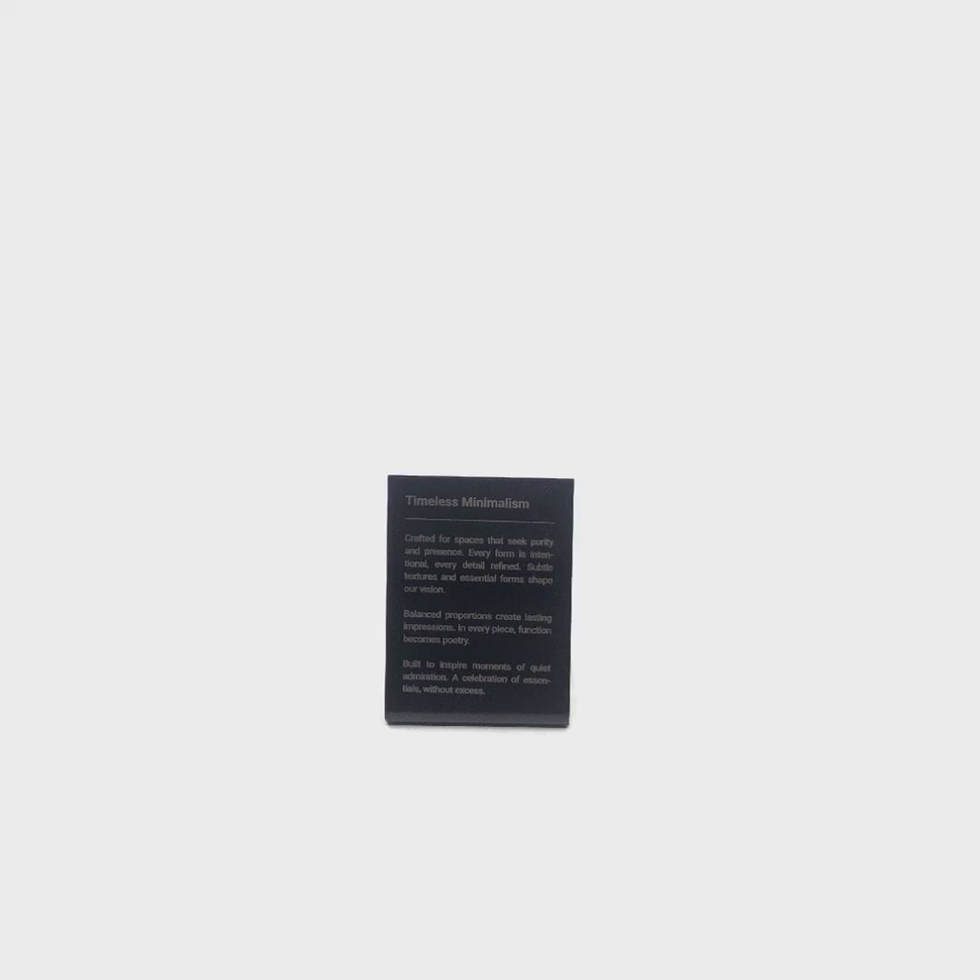 Stainless steel freestanding medium POP plate, black, 60×30×80mm