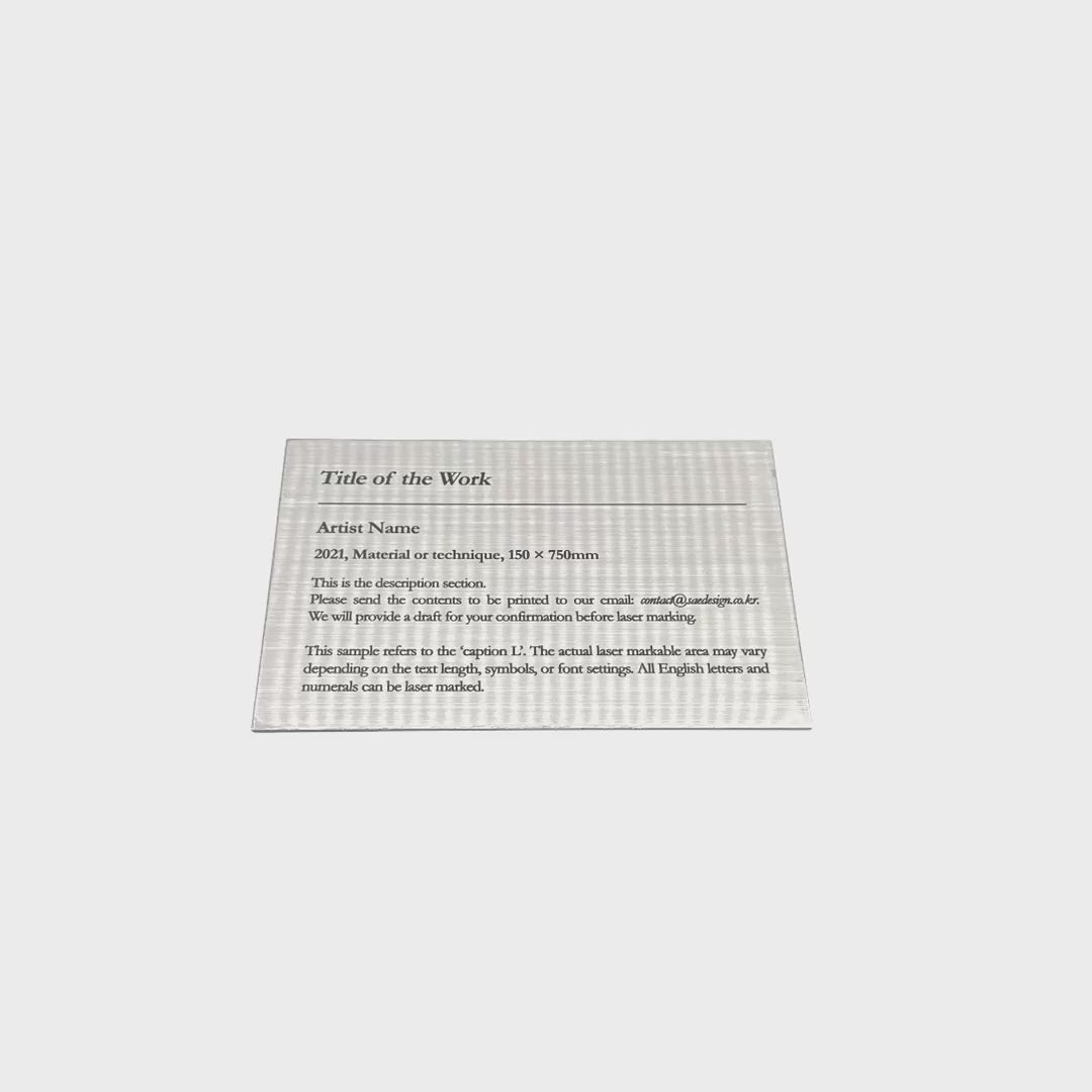 Stainless steel caption plate, silver, 150×100mm from SIDE collection