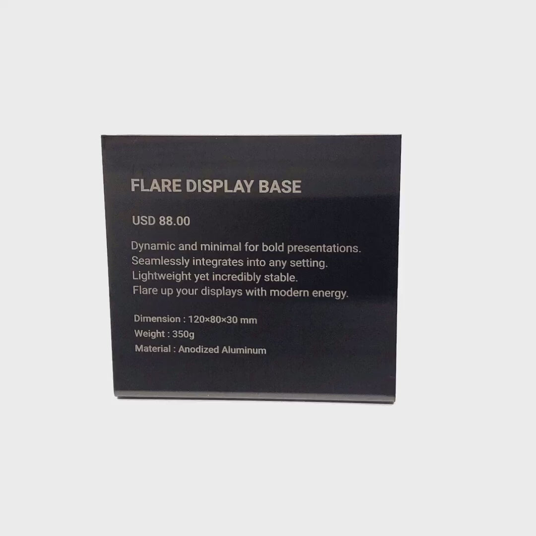Stainless steel freestanding POP plate, black, 130×30×120mm