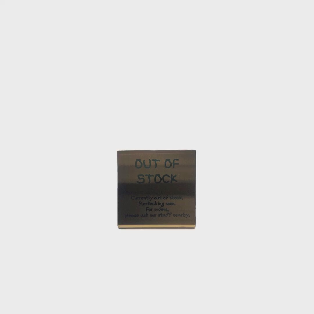 Stainless steel freestanding medium POP plate, gold, 80×30×80mm