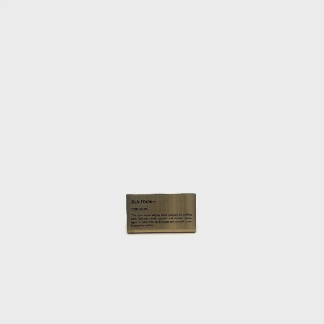 Stainless steel freestanding small POP plate, gold, 70×20×40mm
