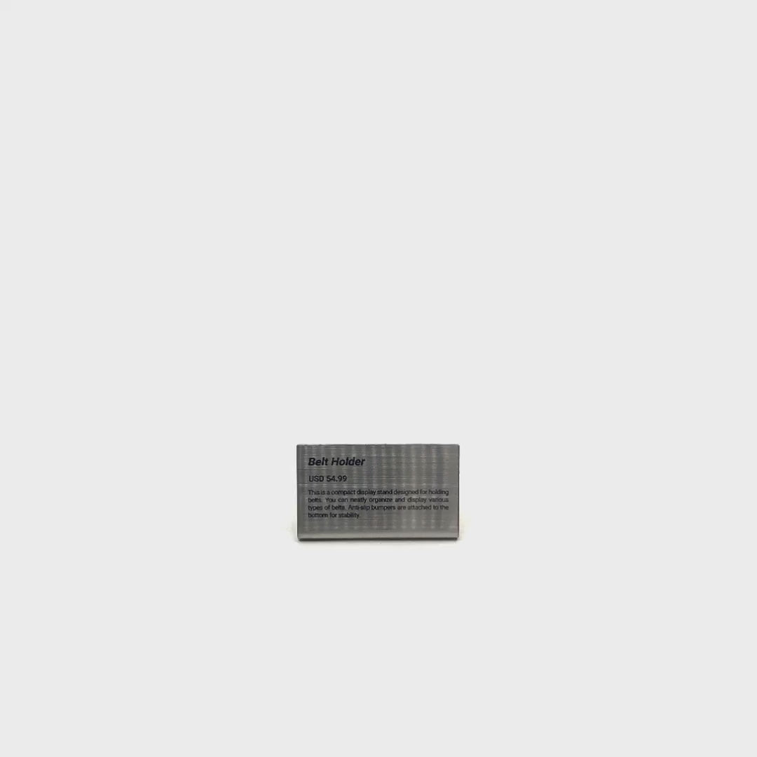 Stainless steel freestanding small POP plate, silver, 70×20×40mm