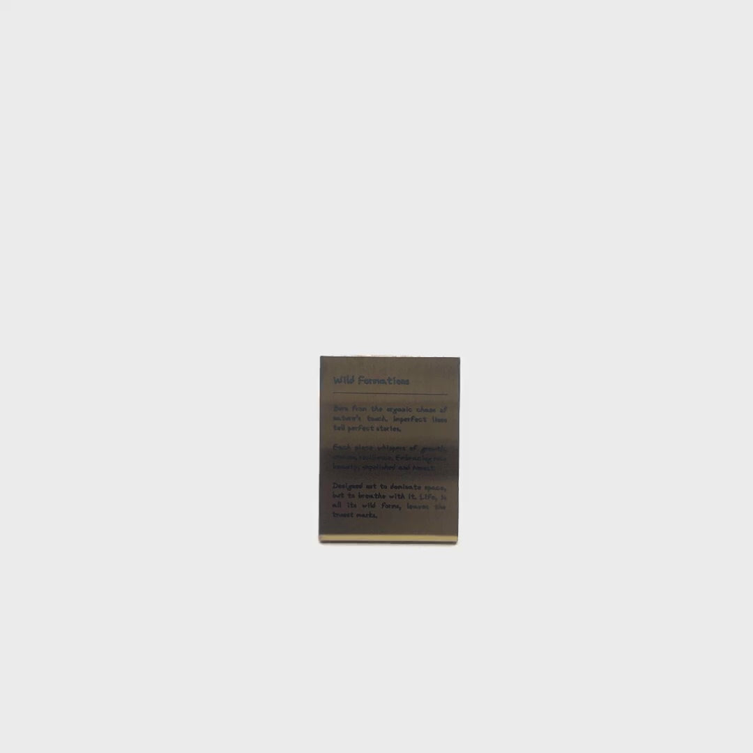 Stainless steel freestanding medium POP plate, gold, 60×30×80mm