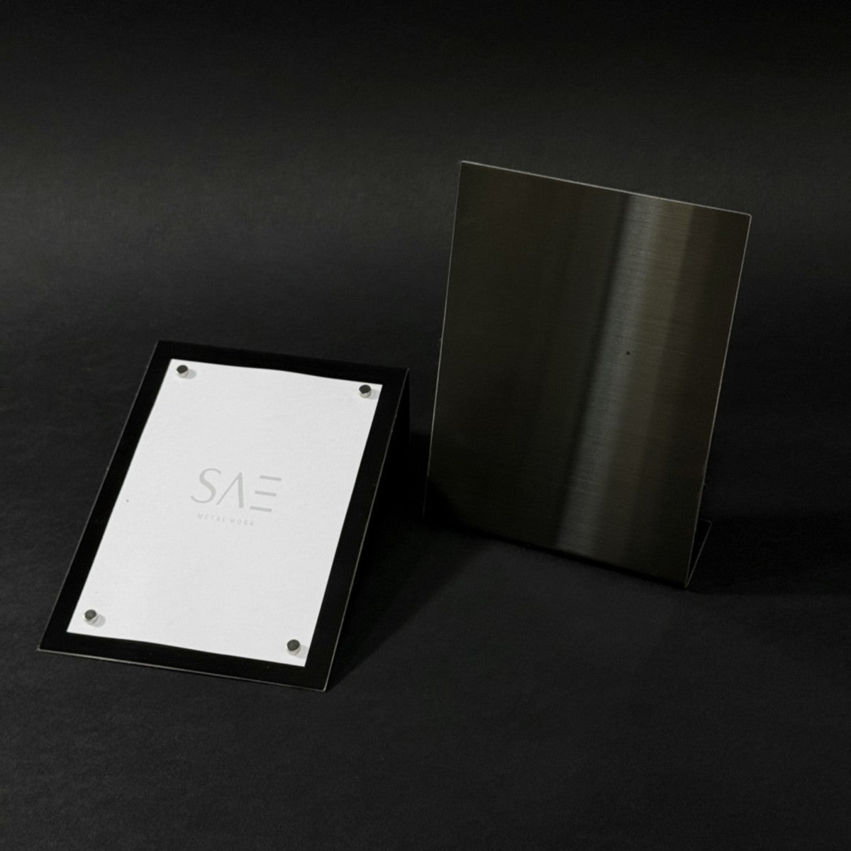 A6 Freestanding Magnetic POP Plate Black Echo Collection