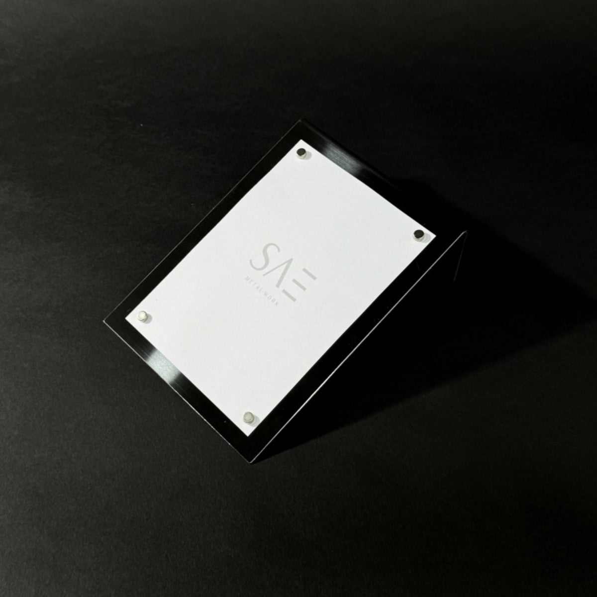 A6 Freestanding Magnetic POP Plate Black Echo Collection