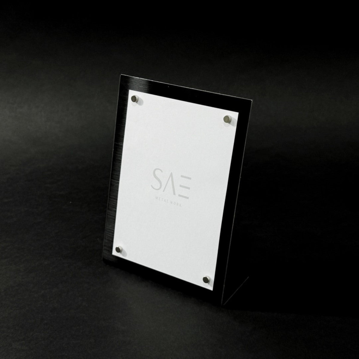A6 Freestanding Magnetic POP Plate Black Echo Collection