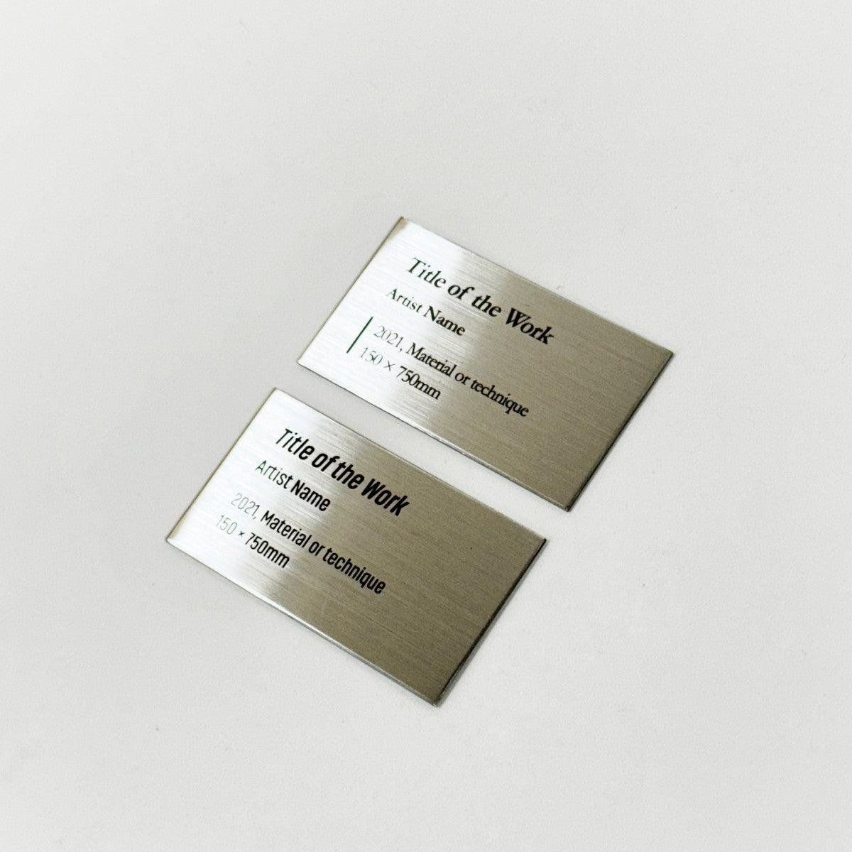 Stainless steel caption plate, silver, 70×40mm from SIDE collection_1