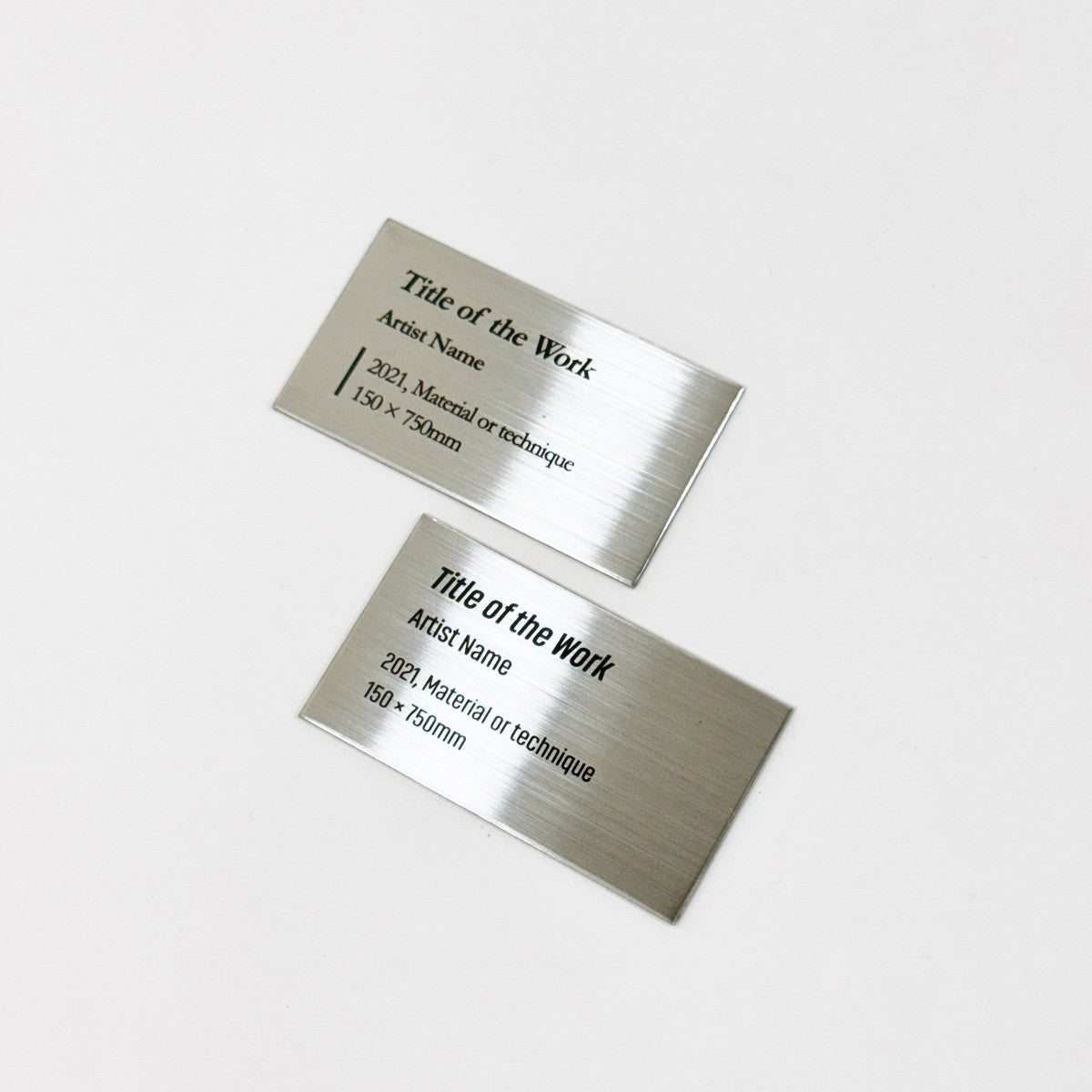 Stainless steel caption plate, silver, 70×40mm from SIDE collection_5
