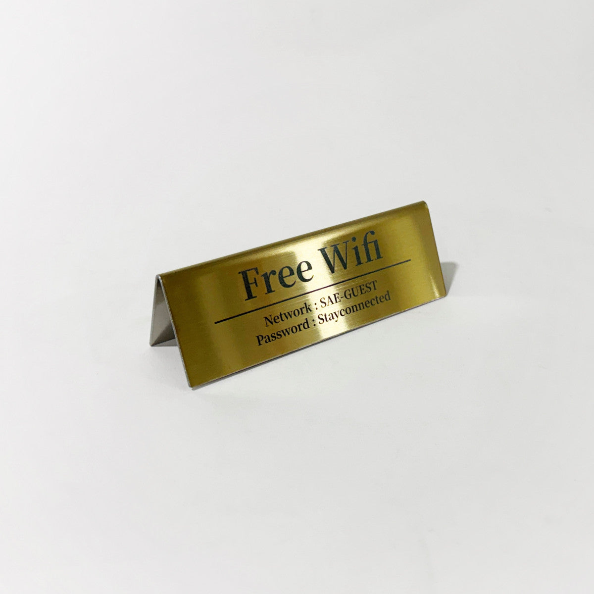 스탠드형 A타입 메탈 각인 POP 골드 L 슬림 사이즈 제품 이미지
