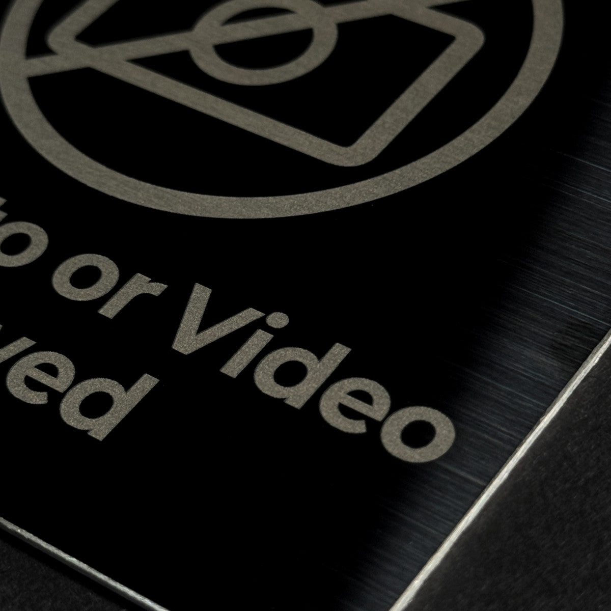 Black Stainless Steel Adhesive Pictogram Wall Sign Medium - Minimalist Universal Icon Signage for Modern Spaces
