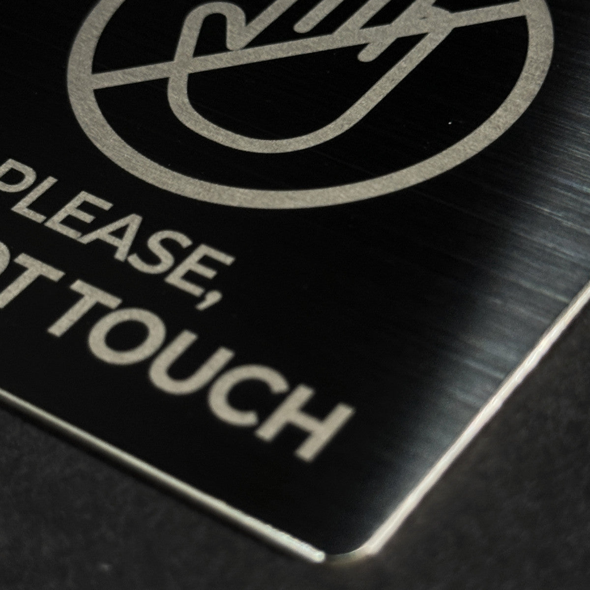 Black Stainless Steel Adhesive Pictogram Wall Sign Small - Minimalist Universal Icon Signage for Modern Spaces
