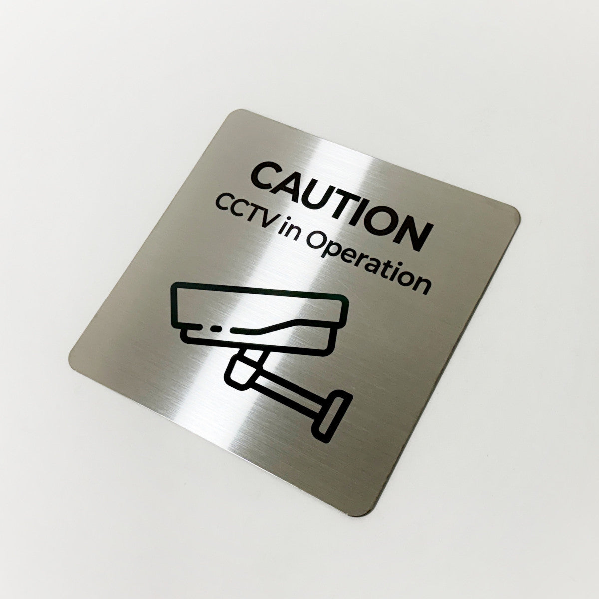 Silver Stainless Steel Adhesive Pictogram Wall Sign large - Minimalist Universal Icon Signage for Modern Spaces
