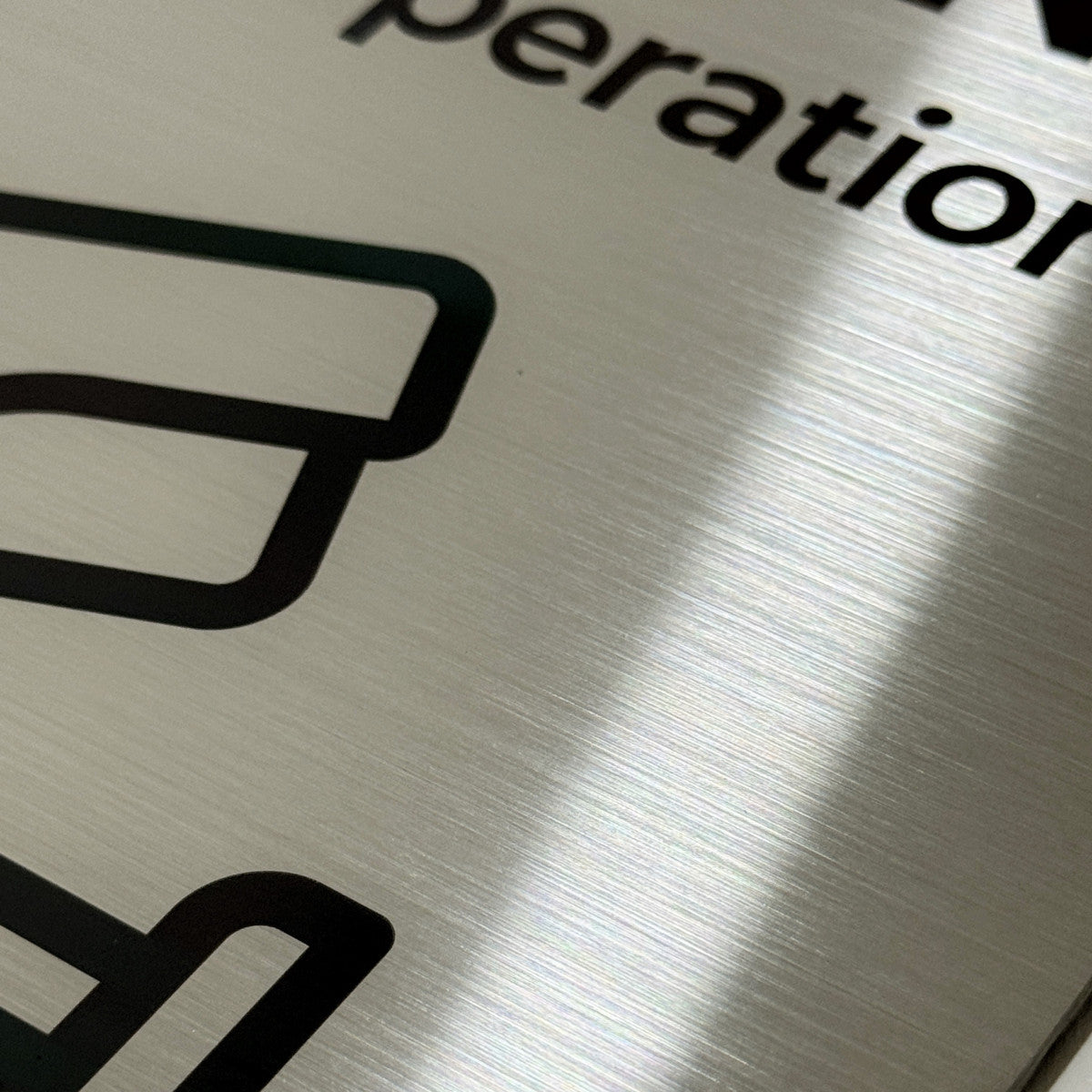 Silver Stainless Steel Adhesive Pictogram Wall Sign large - Minimalist Universal Icon Signage for Modern Spaces
