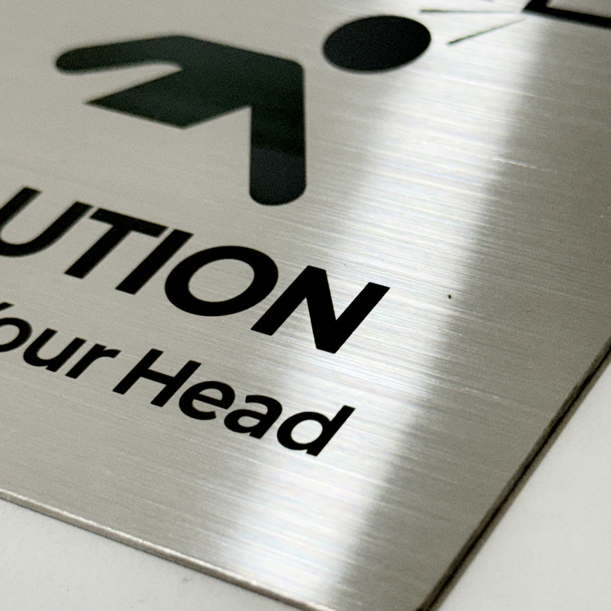 Silver Stainless Steel Adhesive Pictogram Wall Sign Medium - Minimalist Universal Icon Signage for Modern Spaces
