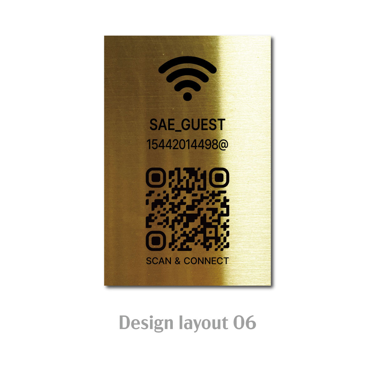 Stainless Steel Laser Marked Counter & Table Sign - Gold