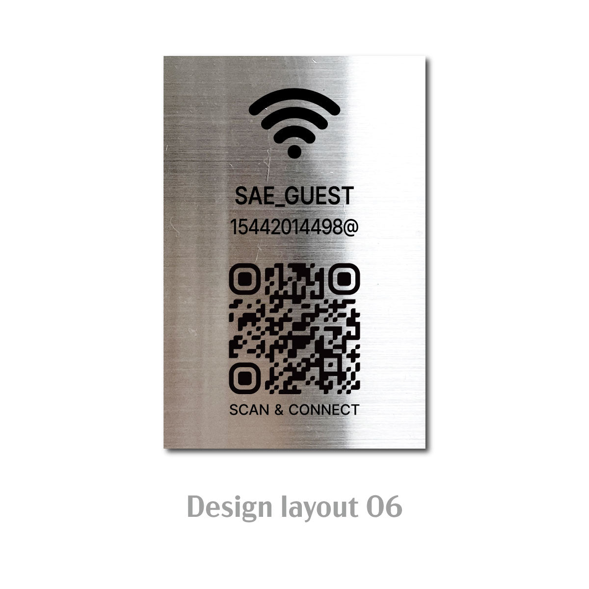 Stainless Steel Laser Marked Counter & Table Sign - Silver