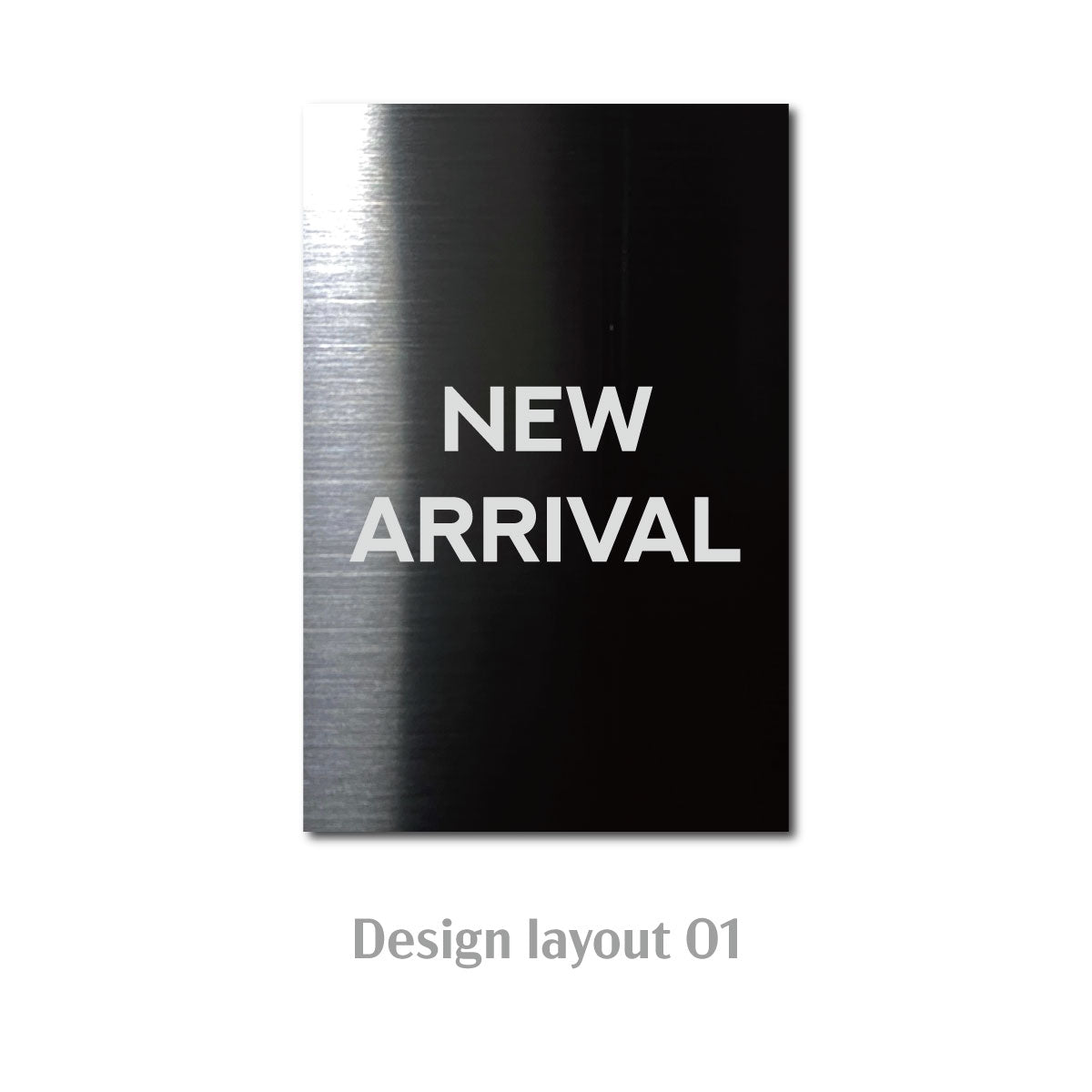 Stainless Steel Laser Marked Counter & Table Sign - Black