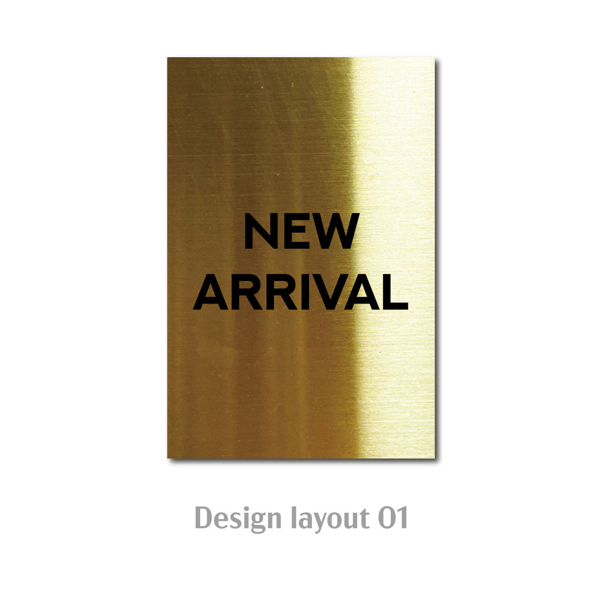 Stainless Steel Laser Marked Counter & Table Sign - Gold