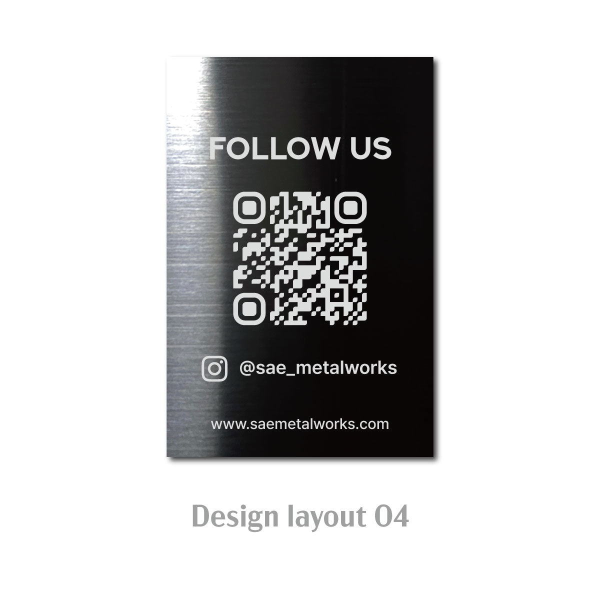 Stainless Steel Laser Marked Counter & Table Sign - Black