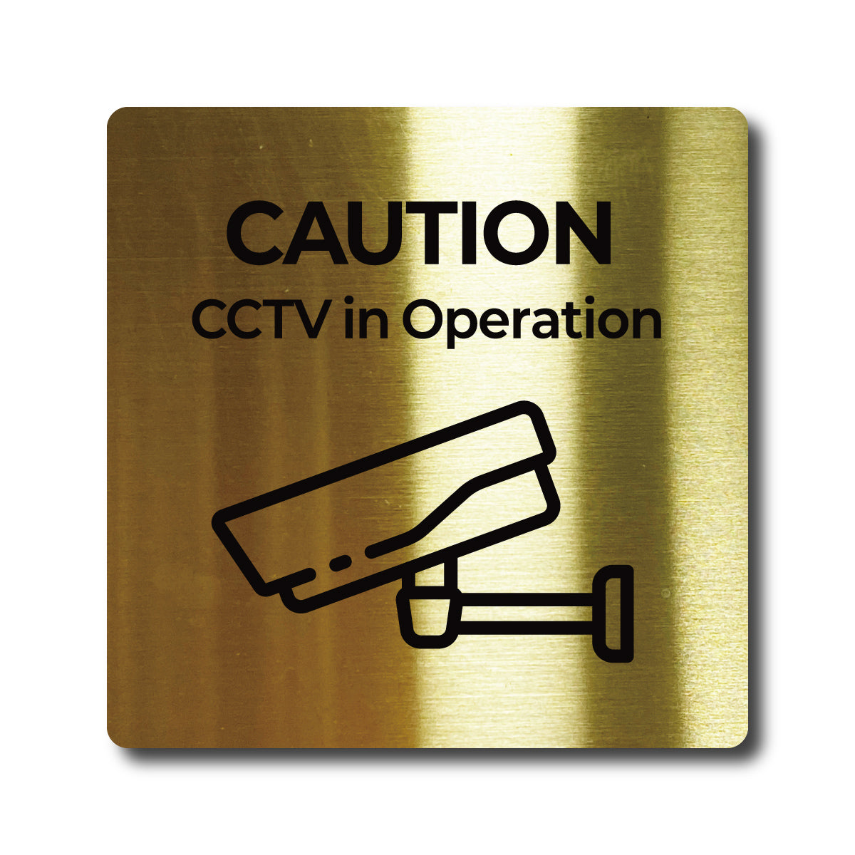 Medium Stainless Steel Adhesive Pictogram Wall Sign - Gold