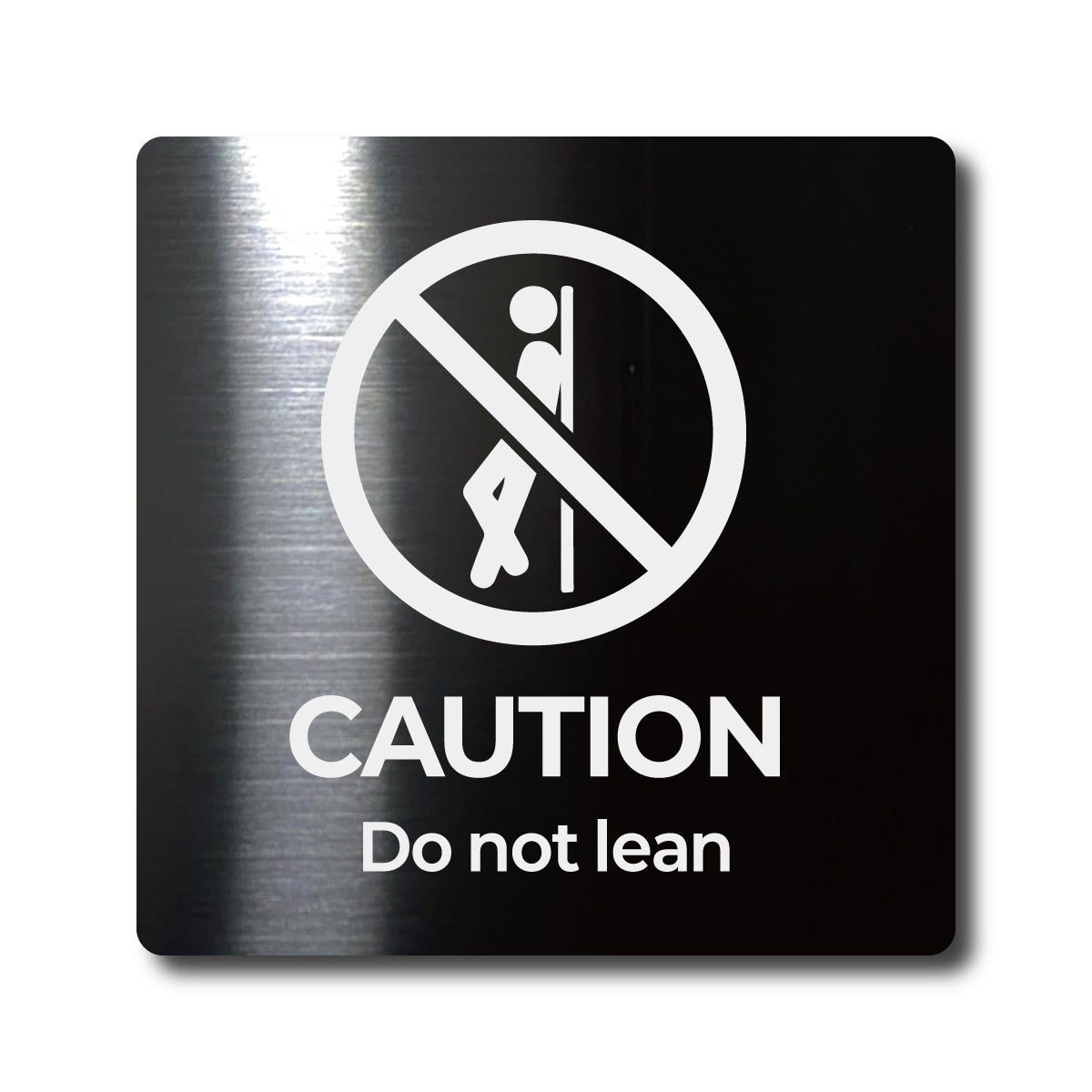 Medium Stainless Steel Adhesive Pictogram Wall Sign - Black