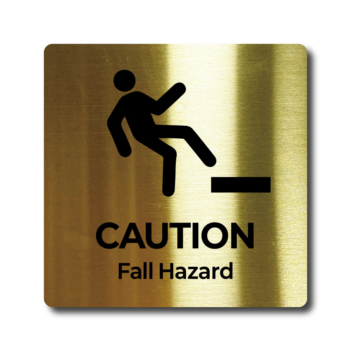 Medium Stainless Steel Adhesive Pictogram Wall Sign - Gold