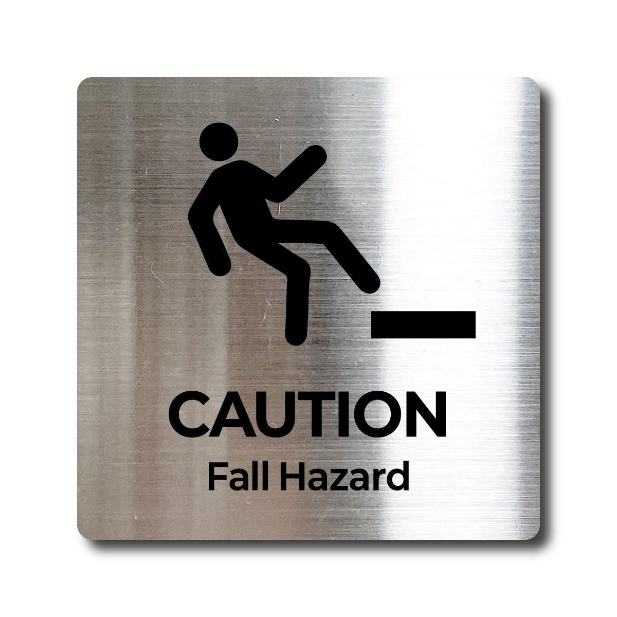 Medium Stainless Steel Adhesive Pictogram Wall Sign - Silver