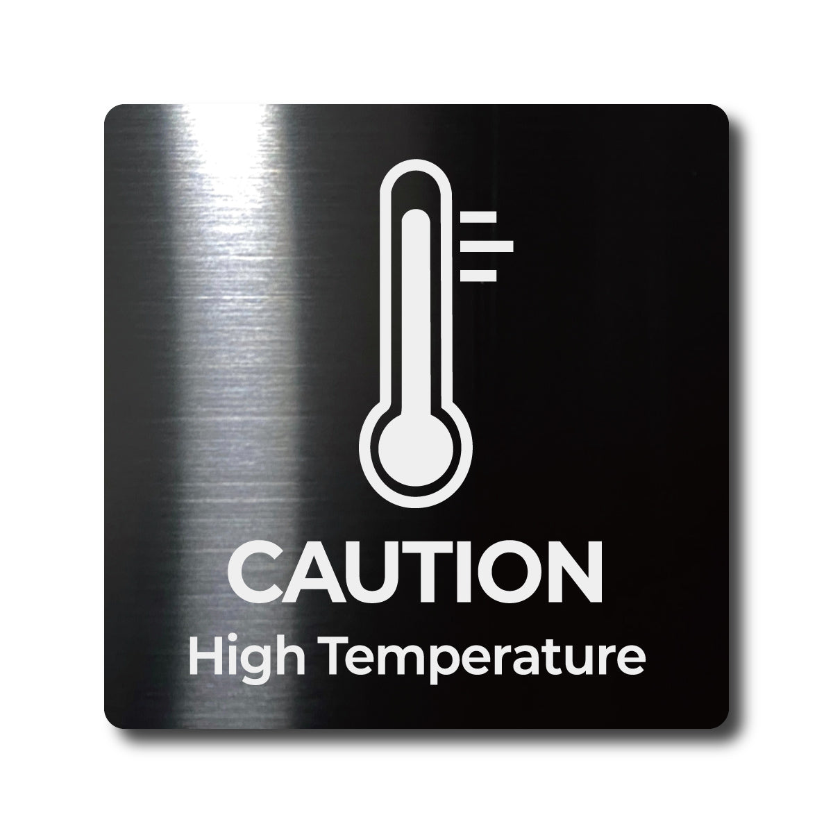 Medium Stainless Steel Adhesive Pictogram Wall Sign - Black