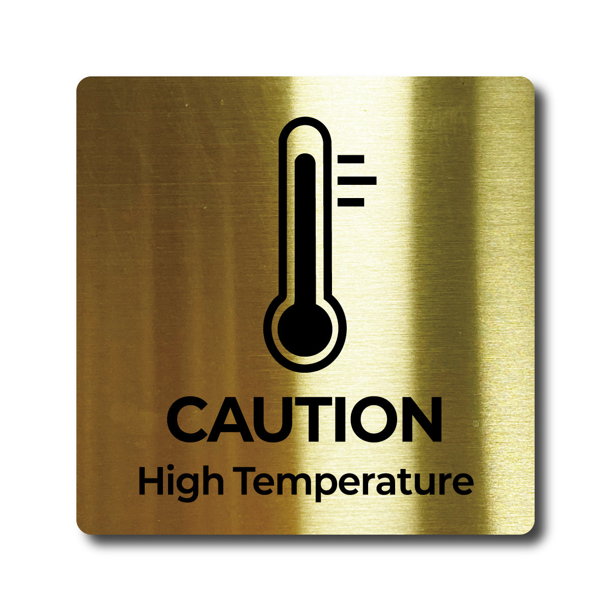 Medium Stainless Steel Adhesive Pictogram Wall Sign - Gold