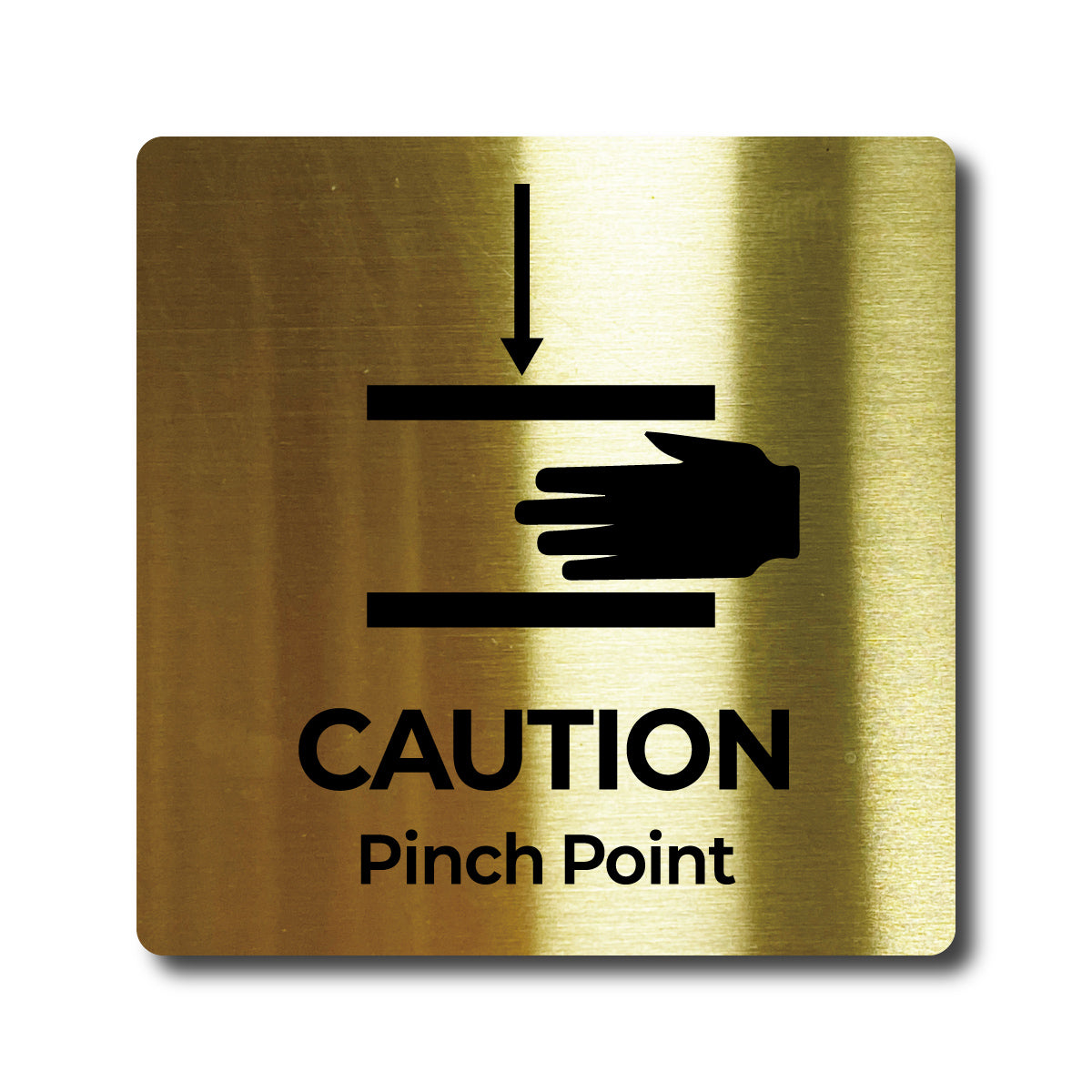 Medium Stainless Steel Adhesive Pictogram Wall Sign - Gold