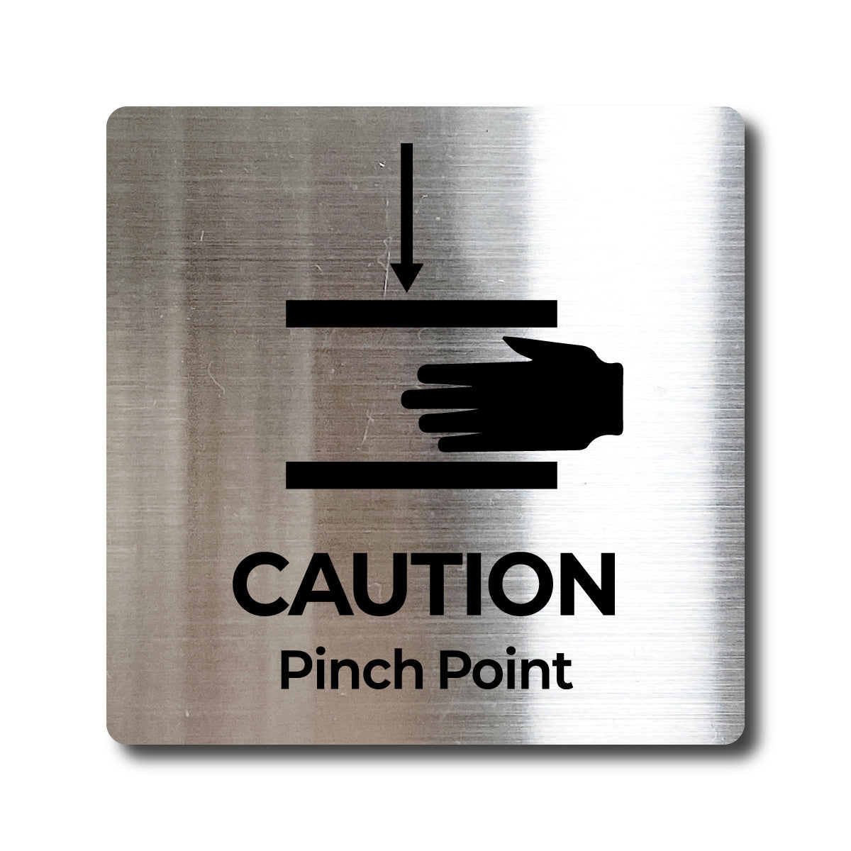 Medium Stainless Steel Adhesive Pictogram Wall Sign - Silver