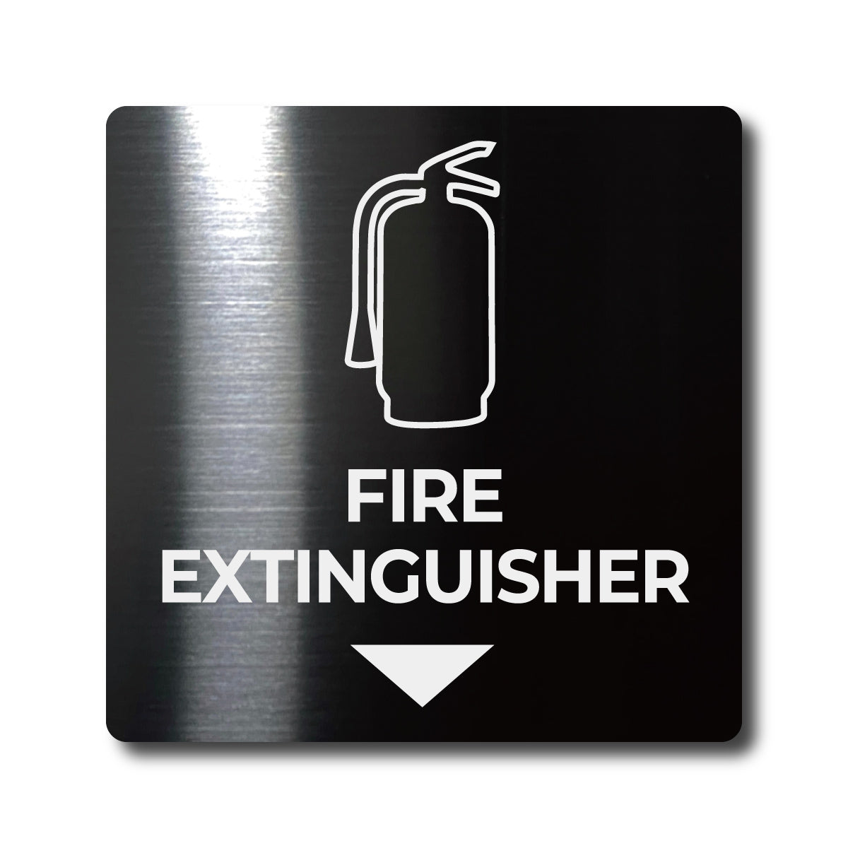 Medium Stainless Steel Adhesive Pictogram Wall Sign - Black