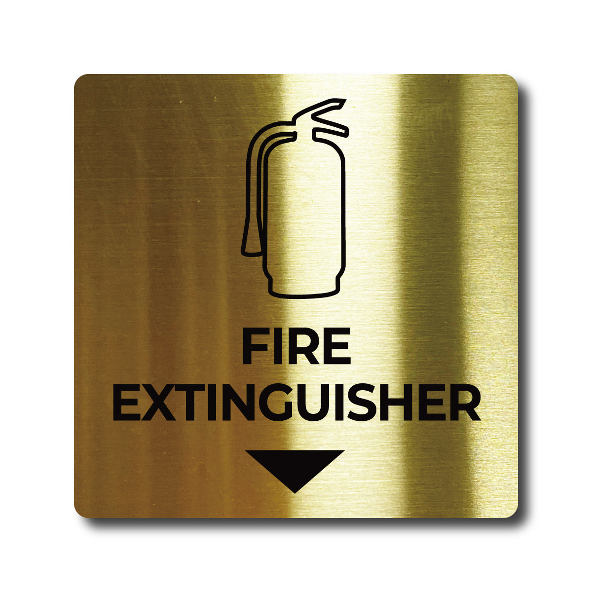 Medium Stainless Steel Adhesive Pictogram Wall Sign - Gold