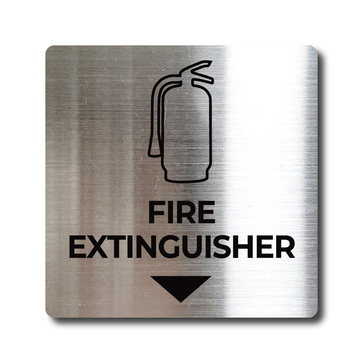 Medium Stainless Steel Adhesive Pictogram Wall Sign - Silver