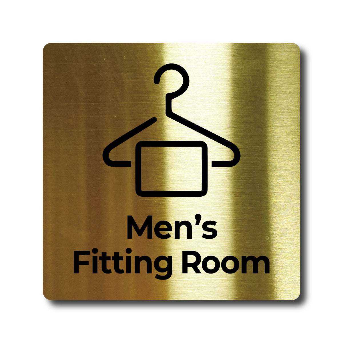 Medium Stainless Steel Adhesive Pictogram Wall Sign - Gold