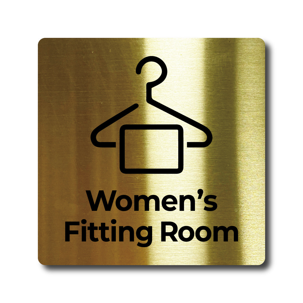 Medium Stainless Steel Adhesive Pictogram Wall Sign - Gold