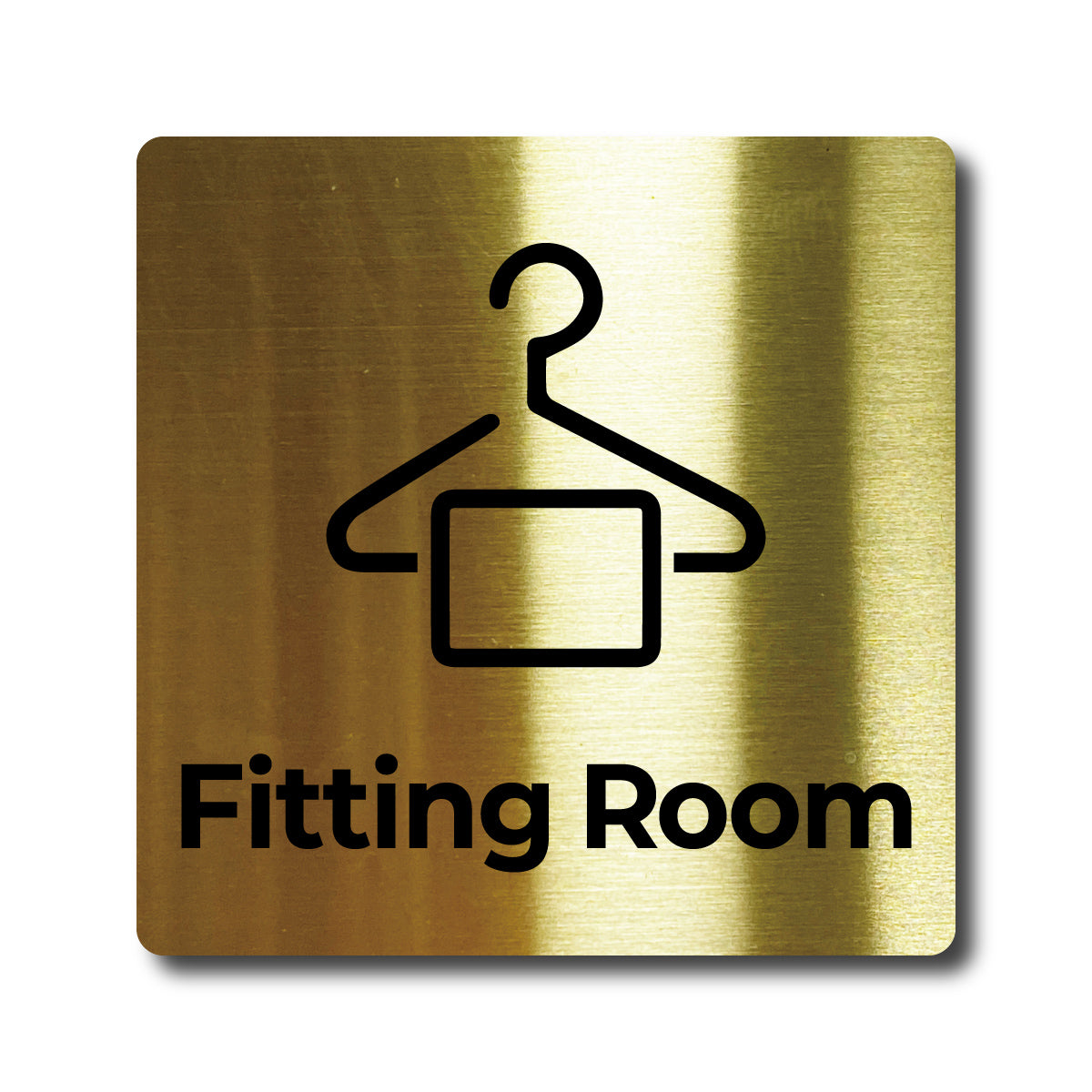 Medium Stainless Steel Adhesive Pictogram Wall Sign - Gold