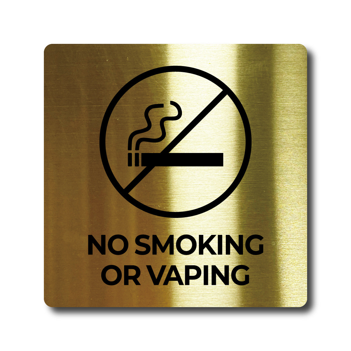 Medium Stainless Steel Adhesive Pictogram Wall Sign - Gold