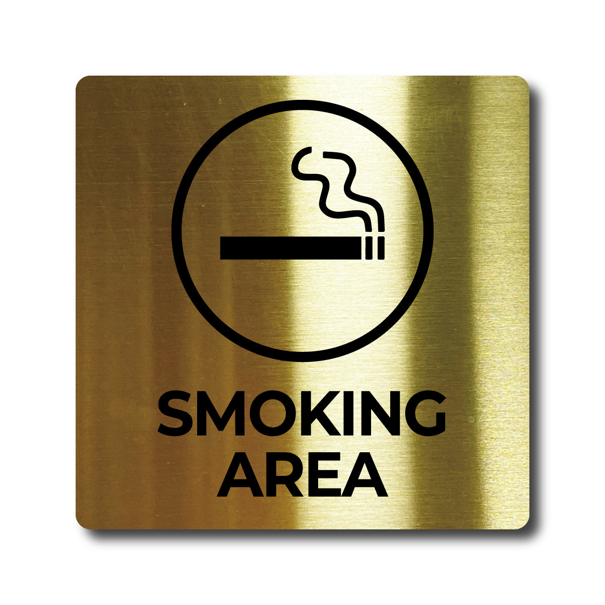 Medium Stainless Steel Adhesive Pictogram Wall Sign - Gold