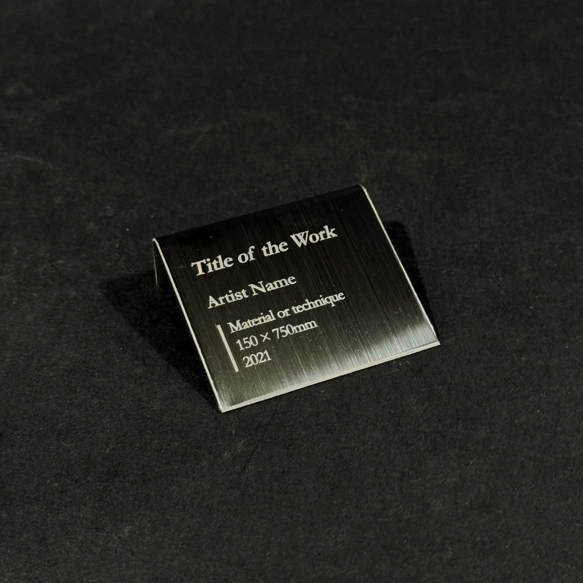 Stainless steel caption plate, black, 60×20×50mm from SIDE collection
