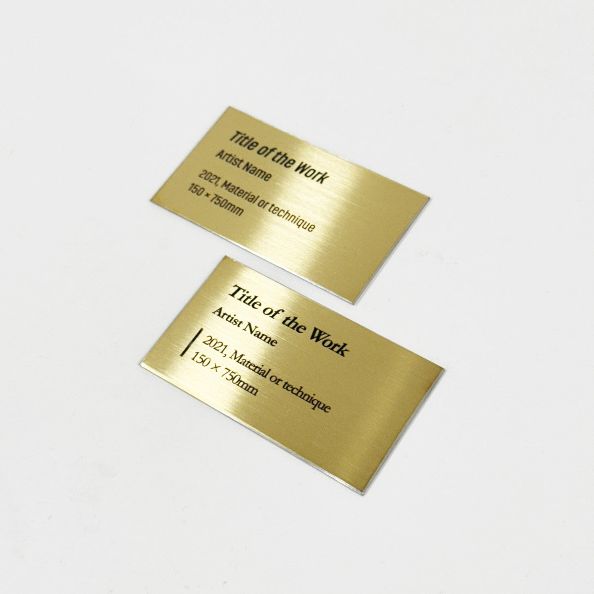 Stainless steel caption plate, gold, 70×40mm from SIDE collection
