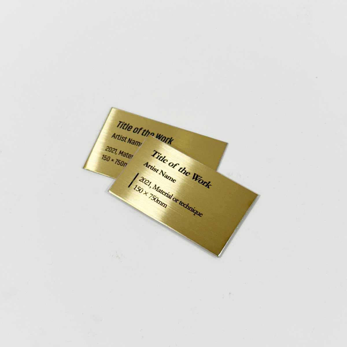 Stainless steel caption plate, gold, 70×40mm from SIDE collection
