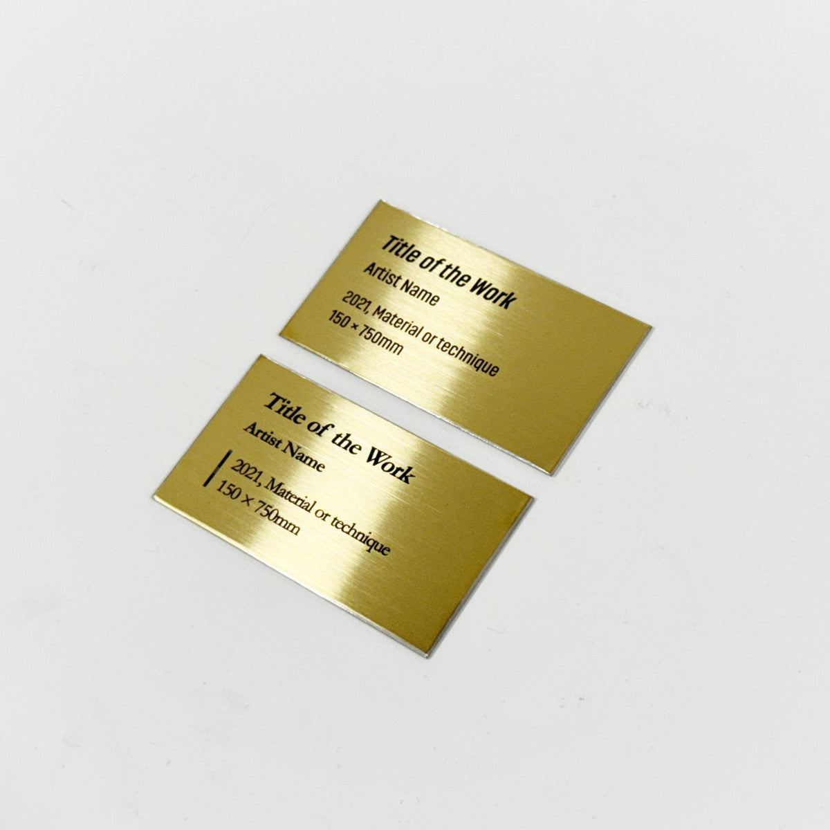 Stainless steel caption plate, gold, 70×40mm from SIDE collection

