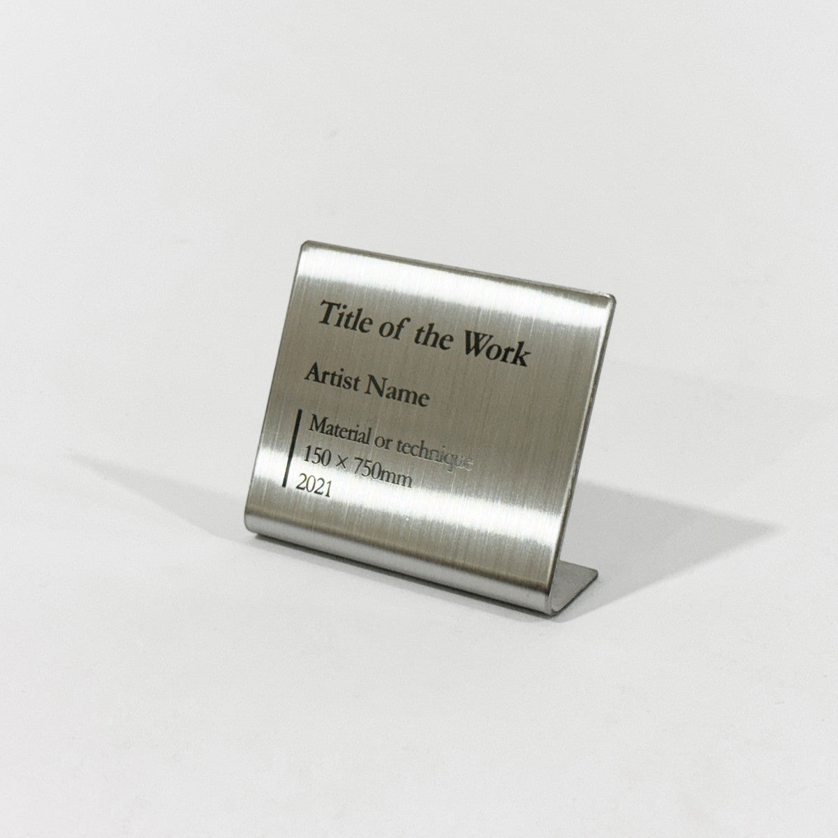 Stainless steel caption plate, silver, 60×50×20mm from SIDE collection
