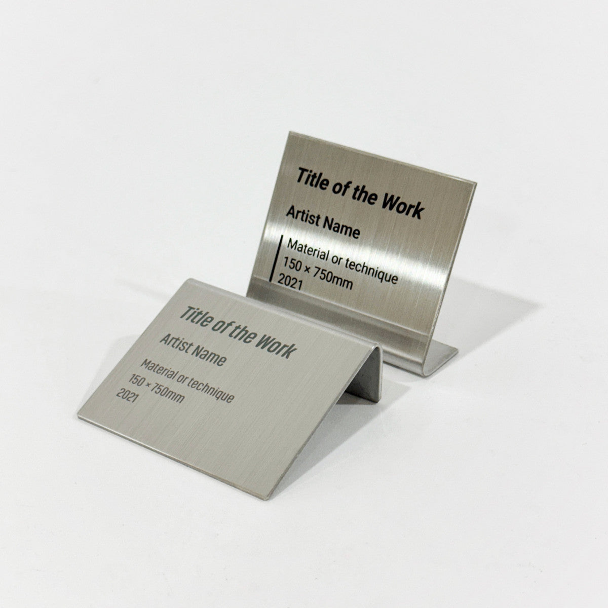 Stainless steel caption plate, silver, 60×50×20mm from SIDE collection
